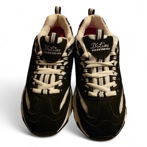 Skechers D'Lites - Biggest Fan Sneakers Black And White